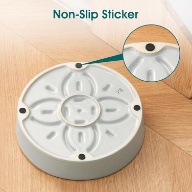 Миска для собак Vancasso з кераміки для повільного годування, пазл-миска з квітковим лабіринтом, протиковзна миска для великих порід, 3 чашки, сіро-блакитний колір