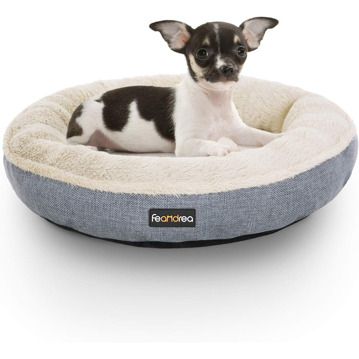 Кругла лежанка для собак та котів Feandrea, Ø 55 см, сіра