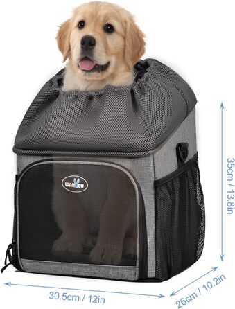 Велосумка для тварин Lixada: переноска-кошик для собак та котів, складна, з сіткою, для малих та середніх порід