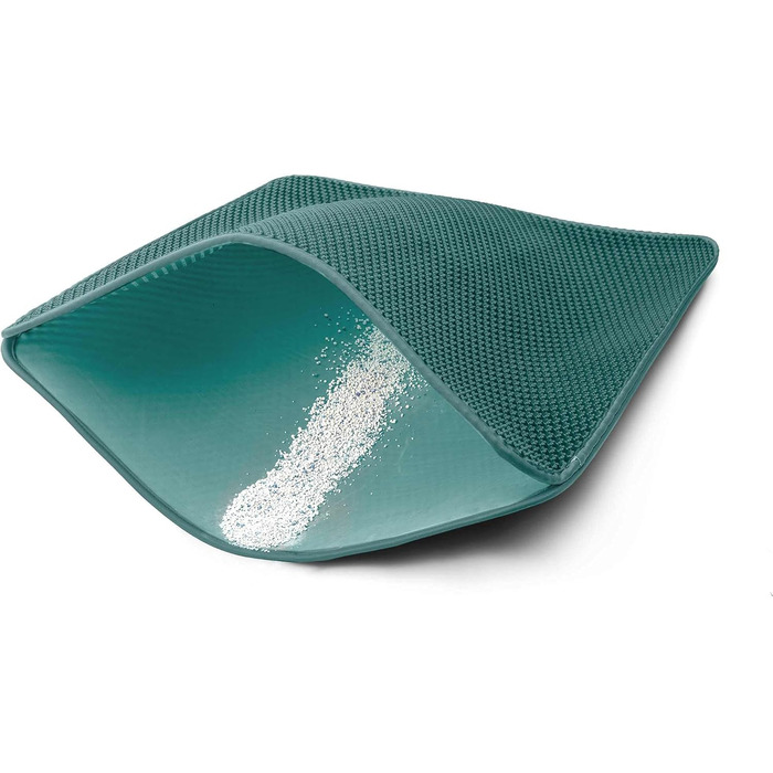 Килимок для котячого туалету WePet, лоток для котячого туалету - середній розмір, стільникова структура, двошаровий килимок, без фталатів, захист від сечі, водонепроникний, легко чиститься, контролює розсипання наповнювача, 61 x 38.1 см, Бежевий