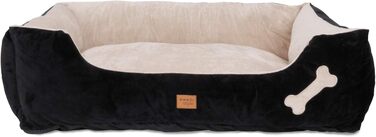 Крісло-ліжко для собак Buddy, чорне, M (85x70 см), знімний чохол