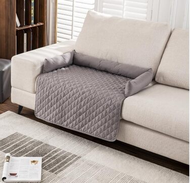 М'який килимок для собак на диван, 75х75 см, сірий. Килимок для собак, ручної роботи, легко миється.