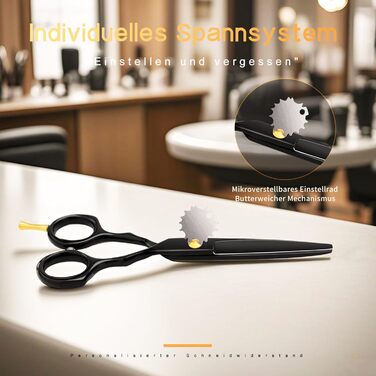 Професійні перукарські ножиці Purple Dragon 5,5 дюйми – набір для стрижки волосся для жінок та чоловіків, перукарські ножиці для барберів/перукарів/початківців (чорний)