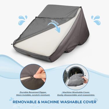 Сходинки для собак та котів, 3 сходинки, 40 см, сірі. Зручні для літніх тварин, миються, не слизькі. Для дому, до ліжка, дивану.