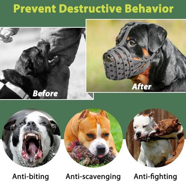 Намордник для собак Mayerzon Pitbull: легкий, для великих та середніх порід, проти укусів, безпечний для грумінгу та ветеринара, сірий, розмір L (діаметр морди 29-33 см)