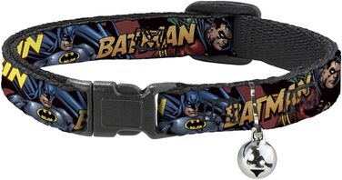 Нашийник для собак з пряжкою, мотив Бетмена, ланцюгові ланки, 33-45,7 см, ширина 3,8 см (Бордовий)