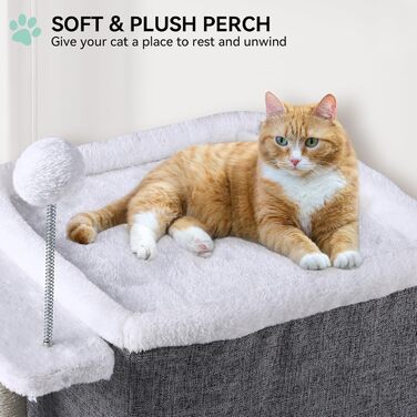 Кіт-будинок YITAHOME для дому, складаний, 47x40x32 см, з когтеточкою та іграшкою, для середніх та великих котів