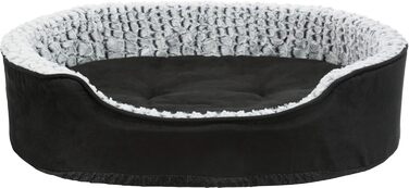 TRIXIE ортопедичне ліжко для собак Vital Lino 60×45 см чорне/сіре, з Memory Foam, для середніх порід, підтримка суглобів