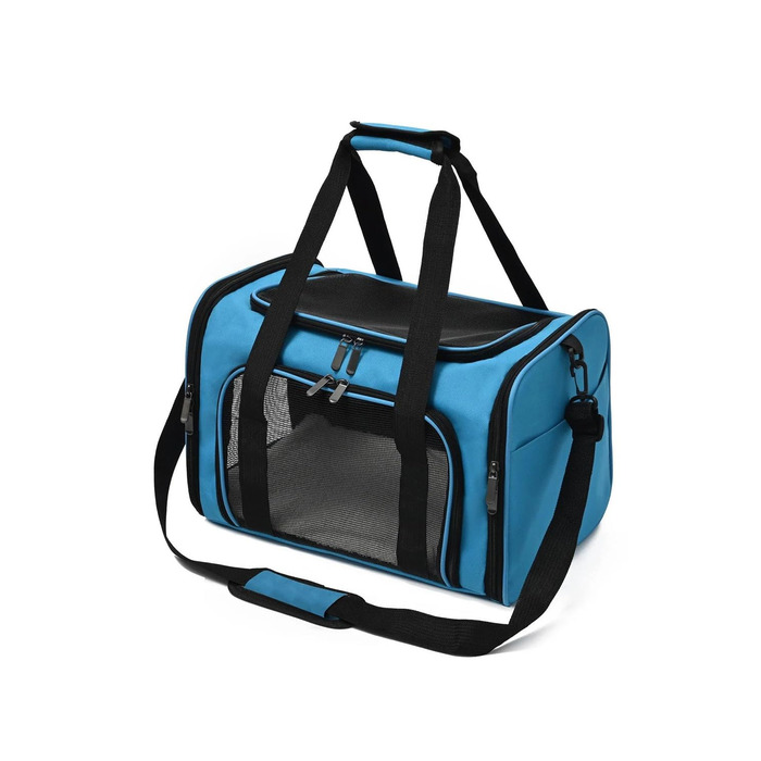 Автомобільний лежак для собак, переноска-рюкзак для тварин з м'яким бавовняним матрацом, безпечна для подорожей, сітчаста переноска для собак (Blue)