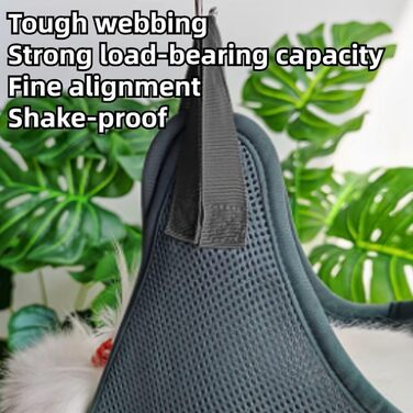 Гамак для кроликів з ремінком безпеки для догляду за кігтями та шерстю, сумка для купання кроликів, сумка для догляду за кігтями котів, аксесуар для догляду за дрібними тваринами (Сірий, XXS)