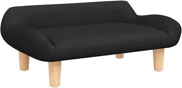 Ляжка для собак, м'яка подушка для собак, диван-софа для маленьких собак, лежанка для домашніх тварин, котяча лежанка, тканина (чорний)