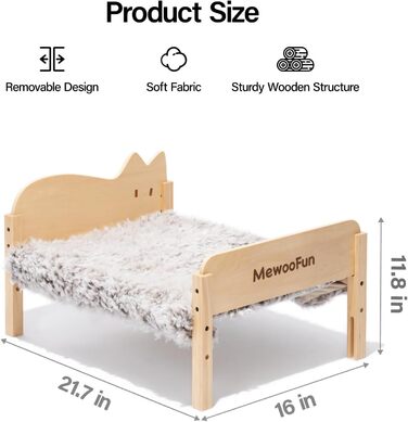 Підвісне ліжко-гамак MEWOOFUN для котів і маленьких собак, 55x40 см, підлогове, меблі для котів, подарунок для домашніх тварин