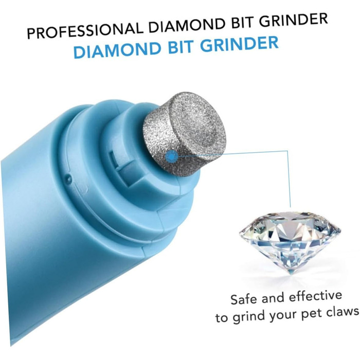 Електричний триммер для нігтів Milisten для собак та котів - тиха робота, регулювання швидкості, ергономічний дизайн