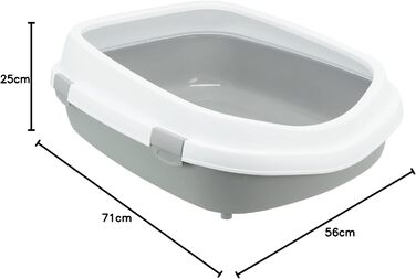 Туалет для котів TRIXIE Primo XXL з бортиком, велика котяча туалетна коробка
