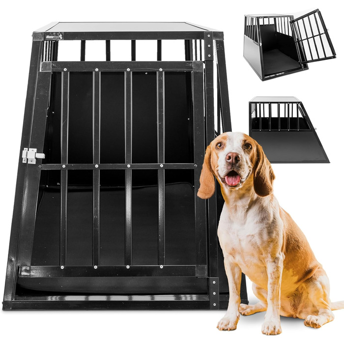 Кіяж для собак MaxxPet: переноска для авто, велика, 65x91x69 см, алюмінієва