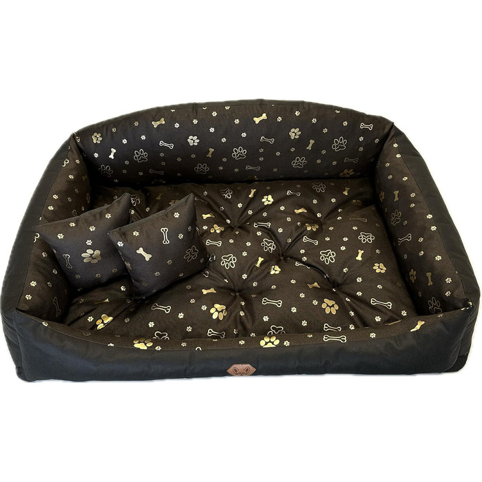 Ортопедичне собаче ліжко з можливістю прання, собачий лежак/софа/корзина для великих собак S-XXL, персоналізація з ім'ям та золотими лапами
