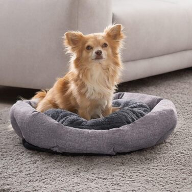 Крісло-ліжко для собак Octagon з знімним та пральним подушками, сірий колір