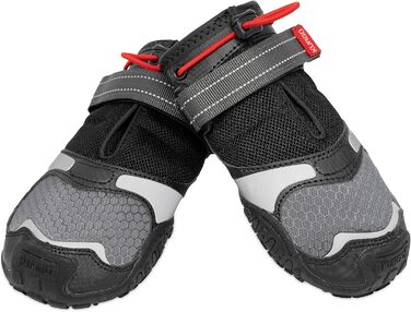 Чоботи для собак Kurgo Blaze Cro - захист лап на всі сезони - водонепроникні, світловідбиваючі, неслизькі - комплект з 2 шт. - Сірий (L)