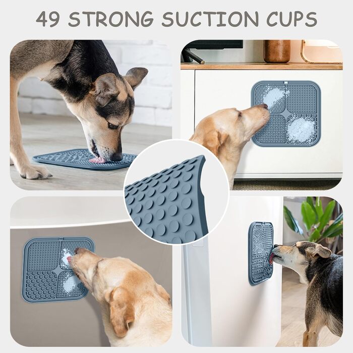Килимок для повільного годування собак та котів з присосками, 2 шт. - проти нудьги та тривоги