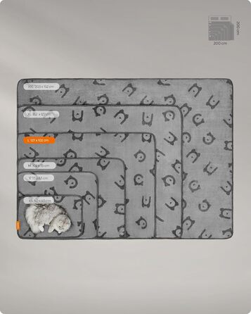 Накидка для собак Feandrea, 3 шт. в наборі, L, 127 x 102 см, фланель, сірий, для захисту дивану, для собак маленьких та середніх порід