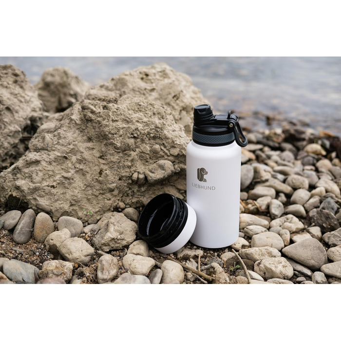Термопляшка для собак Liebhund ThermoBott 700мл з мискою - ізольований нержавіючий сталь