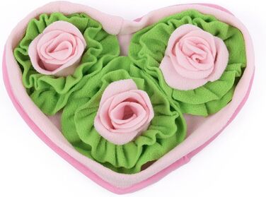 Килимок-нюхалка для собак, інтелектуальна іграшка для собак, килимок для нюхання та тренування, інтерактивний килимок для тварин, для середніх та маленьких собак, Love Pink Roses, 32*22 см