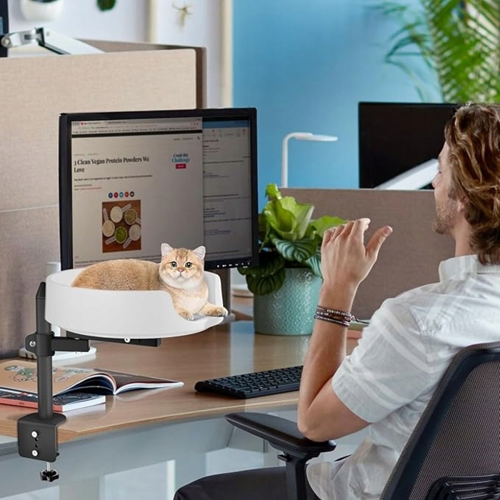 NestChroix Підвищене ліжечко-будиночок для котів, настільна лежанка для вітальні та кімнати
