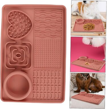 Мапа-заспокійливий килимок для собак та котів з силікону з присосками. Забезпечує повільне споживання їжі та сприяє травленню. Великий килимок для цуценят та котів.