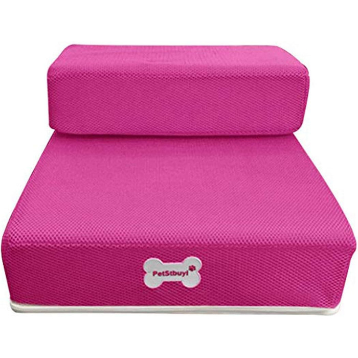 Сходинка для собак Левоберг - для маленьких собак, котів, до ліжка (рожева)