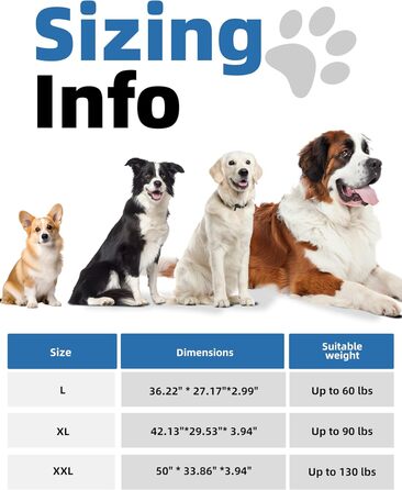 Ліжко для собак Sytopia XXL, водовідштовхувальне, кошик, 59 кг, для великих собак, для дому та вулиці, світло-сірий, 127 см, XX-Large