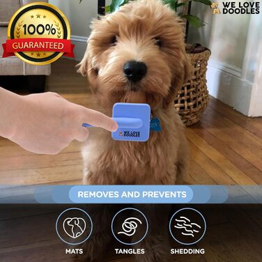 Zupfbürста для собак We Love Doodles – довга голчаста щітка для догляду за шерстю, розчісування, видалення ковтунів, ідеальна для пуделів, голдендудлів, довгошерстих порід