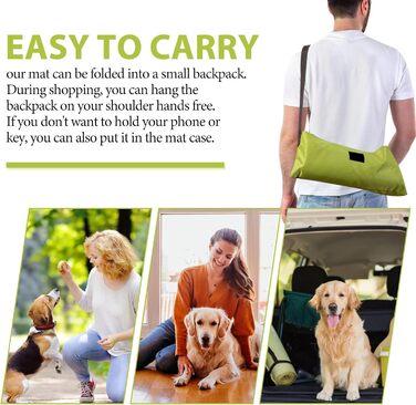 Складана водонепроникна ковдра для собак на прогулянках - килимок для собак Outdoor, 100 x 70 см, неслизька - ковдра для домашніх тварин, собак, цуценят, котів