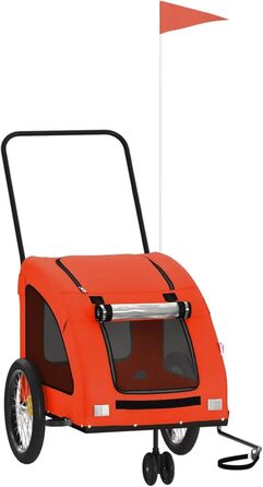 Причіп для собак Robuster Oxford, залізний, з ПВХ, вантажопідйомність 45 кг, Model93989 (Помаранчевий, 68 x 137 x 72 см)