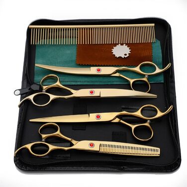 Набір для грумінгу собак та котів, професійний 5-в-1, з гребінцем, 440C нержавіюча сталь