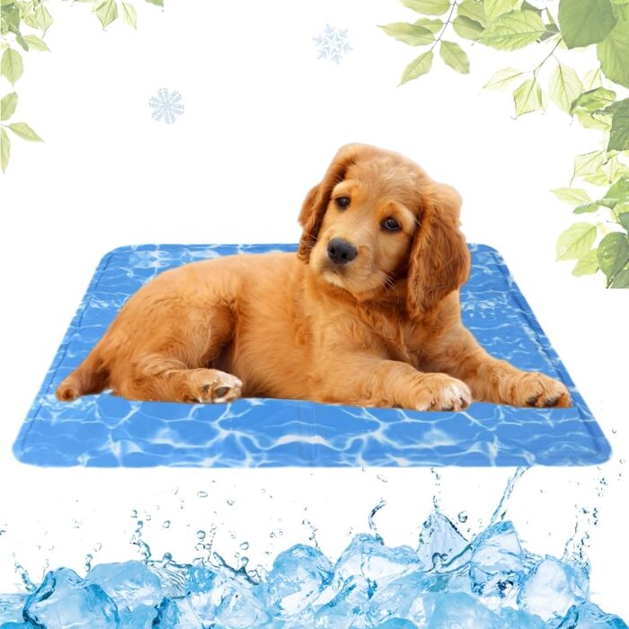 Килимок охолоджуючий для собак з нетоксичним гелем, самоохолоджуючий, стійкий до подряпин, миючий, для домашніх тварин, довговічний, ідеальний для літа (хвилястий, 40x50 см)