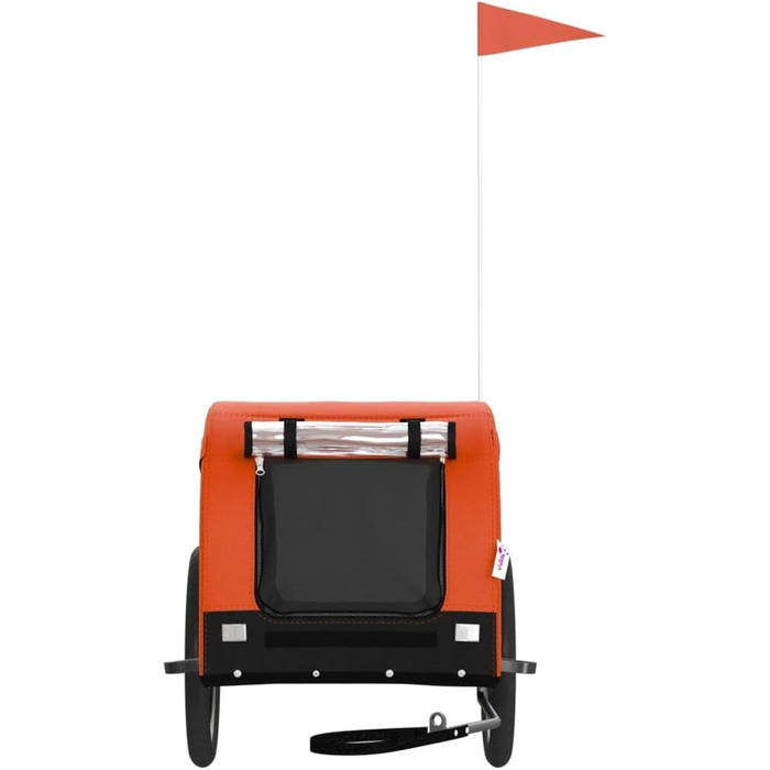 Причіп для велосипеда, переноска для собак, 136x69x73,5 см, оранжевий та чорний
