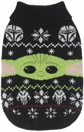 Пуловер для собак Cerdá ForFanPets з дизайном Мандалорця та різдвяною тематикою - офіційна ліцензія Star Wars (М)