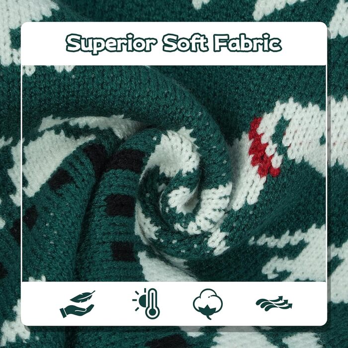 Теплий зимовий пуловер для собак з принтом такси, зручний комір, підходить для будь-якої породи, м'який, для святкування Нового року та днів народжень (XS, Зелений)