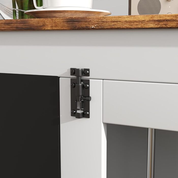 Клітка для собак PawHut, біла, з 3 дверцятами, для собак середніх порід до 20 кг, 80x60x70 см