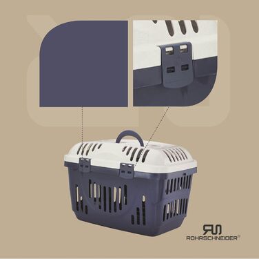 Транспортна переноска для котів Rohrschneider (Блакитна) | Велика переноска для кота | З ручкою