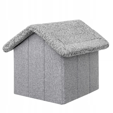 Тепла будка для собак з хутряним підкладкою та подушкою, середній розмір R5 60x70 см