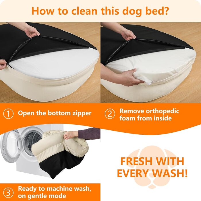 Ортопедичне ліжко для собак, ліжко-софа для собак, подушка з роликом для шиї з чотирьох сторін, неслизьке дно, кошик для собак, знімний та пральний, середні та великі породи собак, 106 x 79 x 17 см, оливковий колір