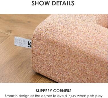 Ортопедичне розкішне ліжко для котів та собак Dear Darling DD-01 з Memory Foam, знімним чохлом та підтримкою природного вирівнювання тіла (XL, Антрацит)