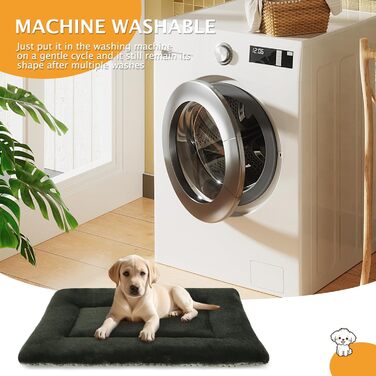 Килимок для собак PET SPPTIES: м'який, теплий, миючий, двосторонній, 61x41 см, темно-зелений