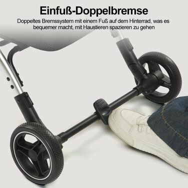 Візок для собак 3-в-1 до 24 кг, складний, для маленьких собак та котів, візок-кіндерваген для собак