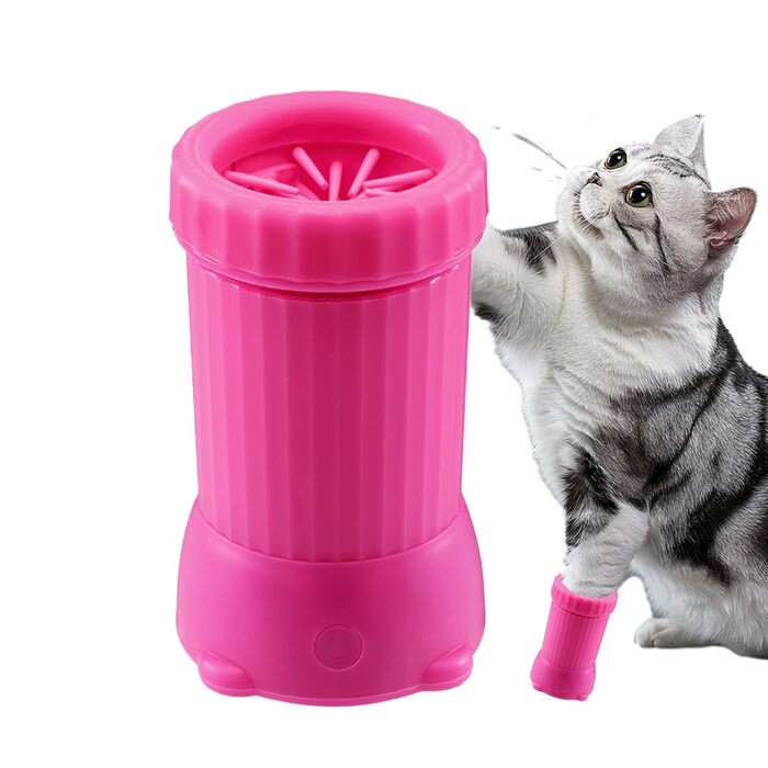 Автоматичний мийник лап для собак з USB-зарядкою | Для середніх та великих порід, цуценят та котів (рожевий)