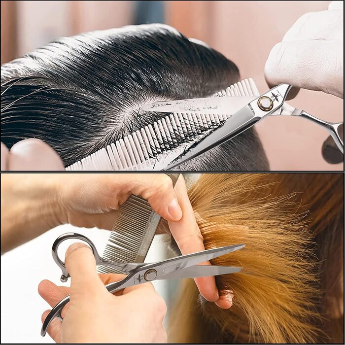 Професійні ножиці для стрижки волосся PURPLEBIRD 6 дюймів, 440C сталь, для жінок та чоловіків, прямі