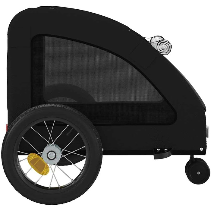 Причіп для велосипеда для собак, чорний, Oxford-Gewebe та залізо, LH57939