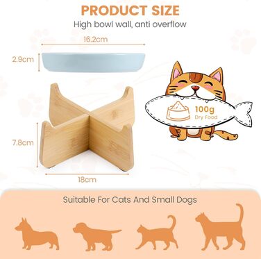 Миска для котів PETTOM Anti-Schling Napf, керамічна, піднята, для повільного годування, для котів та маленьких собак, білий настінний набір