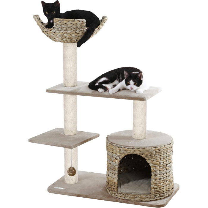 Дряпка для котів Kerbl 81592 Banana Leaf Jade, 70x38x102 см, бежева